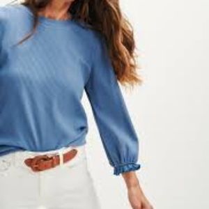 Amour Vert - Gisele Paris Rib Sweatshirt - Horizon Blue - Size